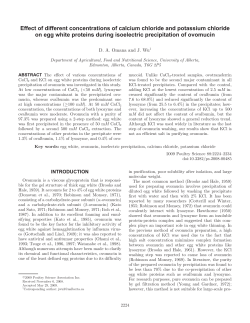 Effect of different concentrations of calcium chloride and potassium