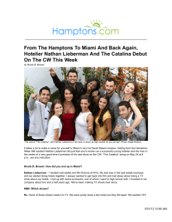 From The Hamptons To Miami And Back Again, Hotelier Nathan