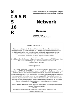 Network 16 (Word) - International Society for the Sociology of Religion