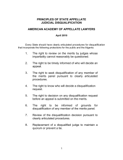 Principles of State Appellate Judicial Disqualification