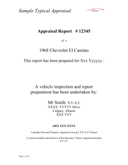 Sample Typical Appraisal