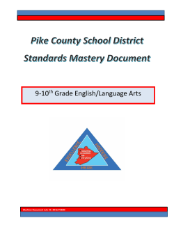 ELA 9th and 10th Grade Standards Mastery Document 1.0