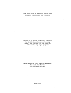 SOME HIGHLIGHTS OF PRINCIPAL FEDERAL