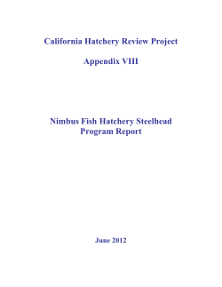 Nimbus Steelhead Program - the website for the California Hatchery