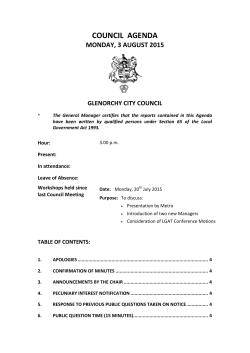 Agenda - Glenorchy City Council