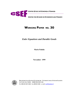 Euler Equations and Durable Goods