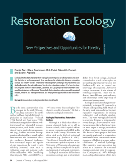 Restoration Ecology - Oregon State University