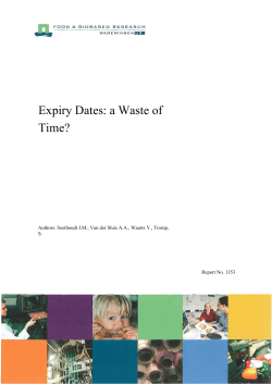 Expiry Dates: a Waste of Time?