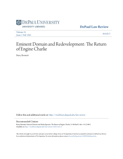 Eminent Domain and Redevelopment: The Return