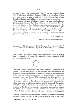 The Formation of Cyclic Compounds of Pyrocatechol with Aldehydes