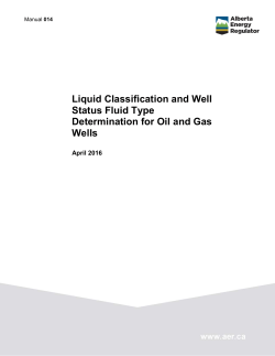Manual 014: Liquid Classification and Well Status Fluid Type