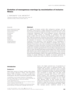 Evolution of monogamous marriage by maximization of