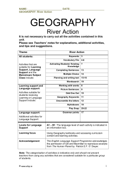 geography - English Language Support Programme
