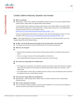 Limited Lifetime Warranty Question and Answer
