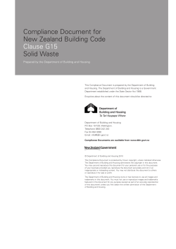 Compliance Document for New Zealand Building Code Clause G15