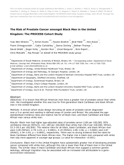 The Risk of Prostate Cancer amongst Black Men in the United