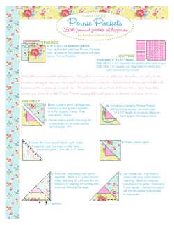 Make little pennant pockets of happiness. String them on ric