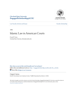 Islamic Law in American Courts