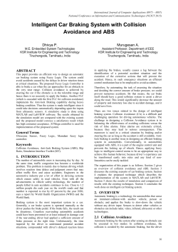 Intelligent Car Braking System with Collision Avoidance and ABS