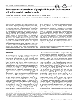 Salt-stress-induced association of phosphatidylinositol 4,5