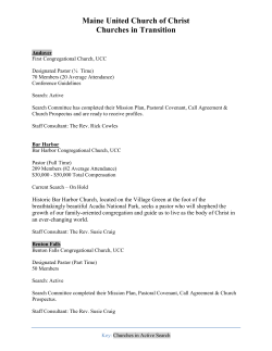 Maine United Church of Christ Churches in Transition