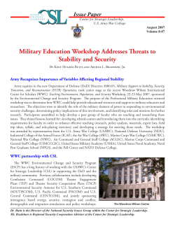 Military Education Workshop Addresses Threats to Stability and
