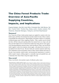 The China Forest Products Trade: Overview of Asia