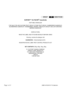 Altacor&reg; Label - DuPont Canada