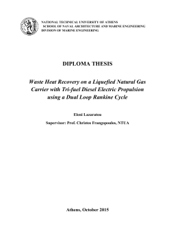 DIPLOMA THESIS Waste Heat Recovery on a Liquefied Natural Gas
