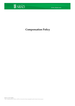 Compensation Policy