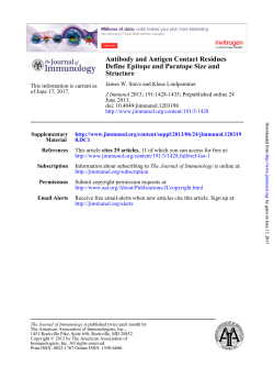 Antibody and Antigen Contact Residues Define Epitope and