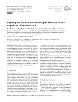 Lightning and electrical activity during the Shiveluch volcano
