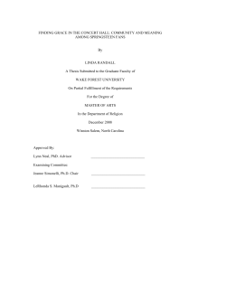 FINDING GRACE IN THE CONCERT HALL