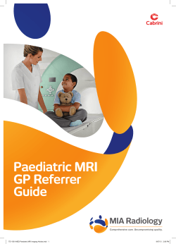Paediatric MRI GP Referrer Guide