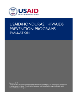 usaid/honduras: hiv/aids prevention programs