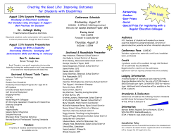 Creating the Good Life: Improving Outcomes for