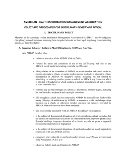 ahima policy and procedures for disciplinary review and appeal