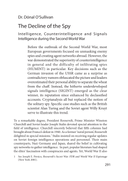 The Decline of the Spy
