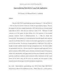 Superconducting Materials for Large