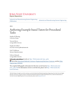Authoring Example-based Tutors for Procedural Tasks