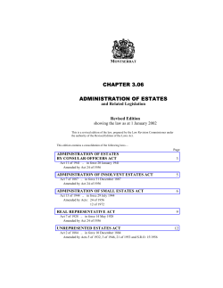 Administration of Estates