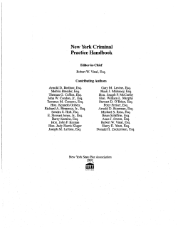 New York Criminal Practice Handbook