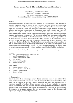 Thermo-economic Analysis of Porous Building Materials with