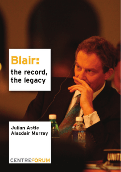 Blair: the record, the legacy