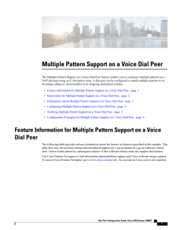 Multiple Pattern Support on a Voice Dial Peer