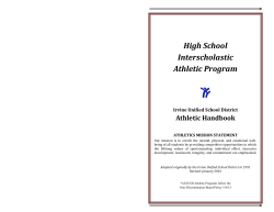 iusd athletic handbook - University High School