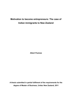 Motivation to become entrepreneurs: The case of Indian immigrants