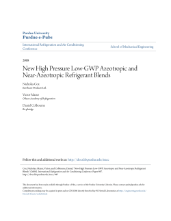 New High Pressure Low-GWP Azeotropic and Near - Purdue e-Pubs