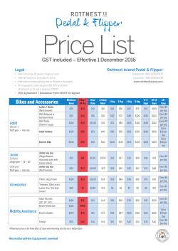 Price List - Rottnest Island