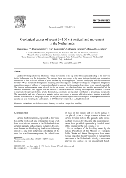 Geological causes of recent (&frac34;100 yr) vertical land movement in the